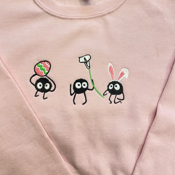 Soot Sprite Easter Embroidered Sweatshirt - Picture 2 of 4
